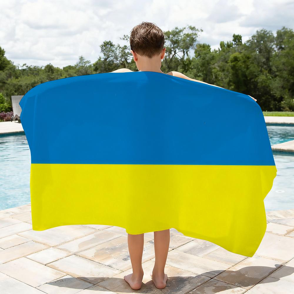National Ukraine flag Towel Quick Drying Beach Towels Are Suitable For Swimming Pools Camping Yoga And The Gym