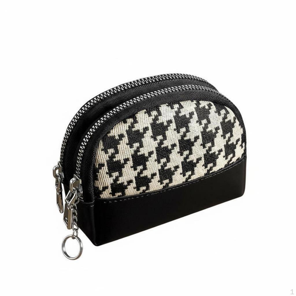 Mini Wallet Compact Zipper Pouch Retro Design Change for Students, Adults, Daily Use,