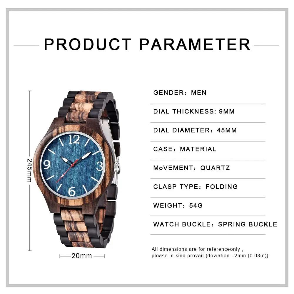 Street Denim Trendy Design Men's Wooden Watch Casual Fashion Women's Accessories Quartz Watch Reloj De Madera