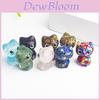 Natural Crystal Cat Figurine Handmade Resin Cute Animal Decor For Gift And Home Accent