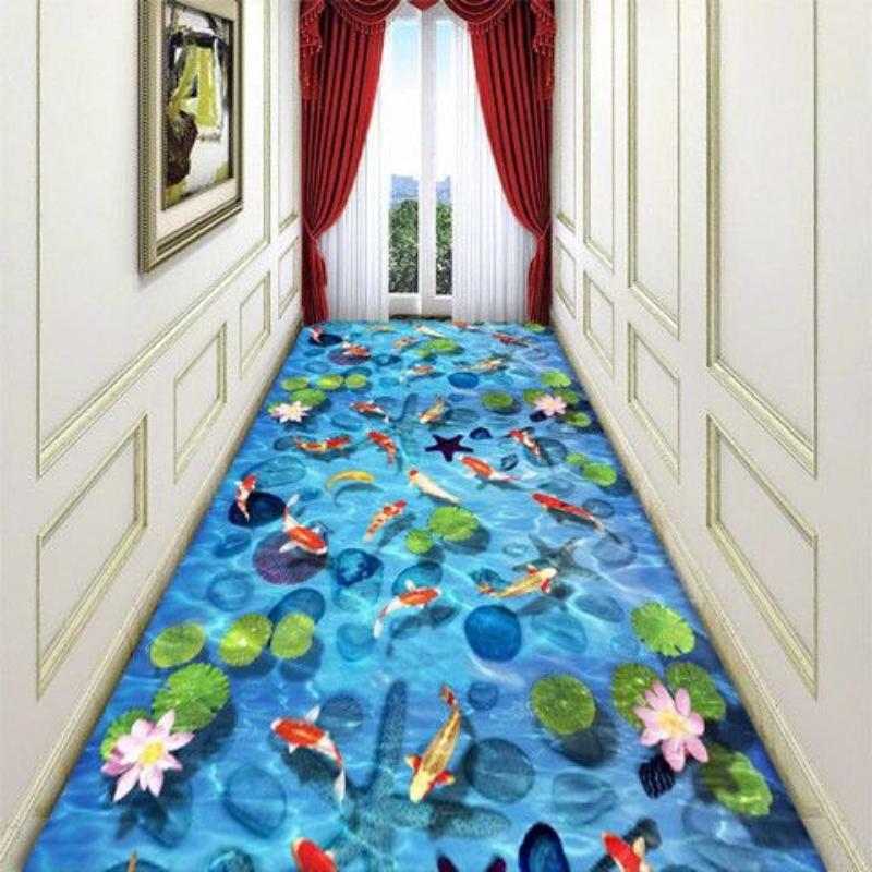 Alfombra de pasillo para el hogar, alfombra larga antideslizante para pasillo de Hotel, dormitorio, sala de estar, puerta de entrada