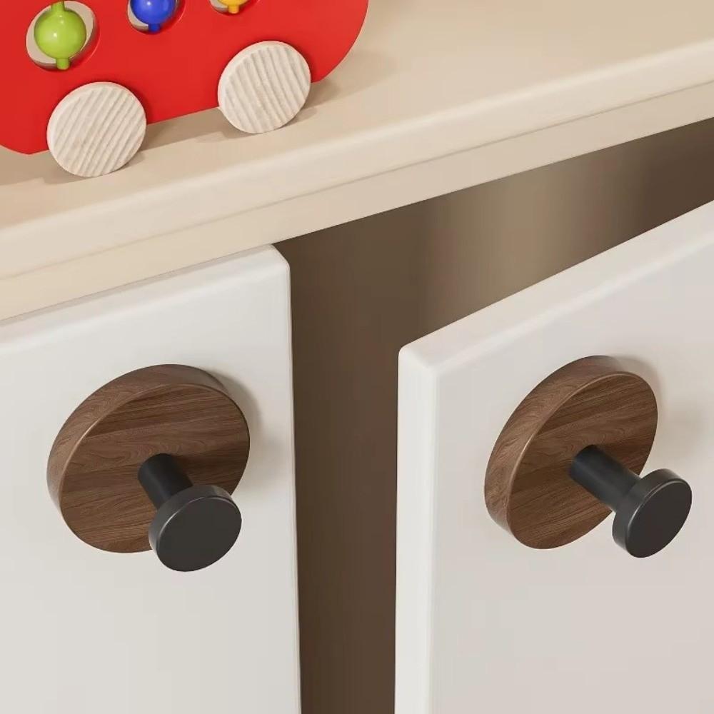 Walnut Texture Traceless Adhesive Hooks Chinese Style Heavy-duty Adhesive Hanging Suction Hook