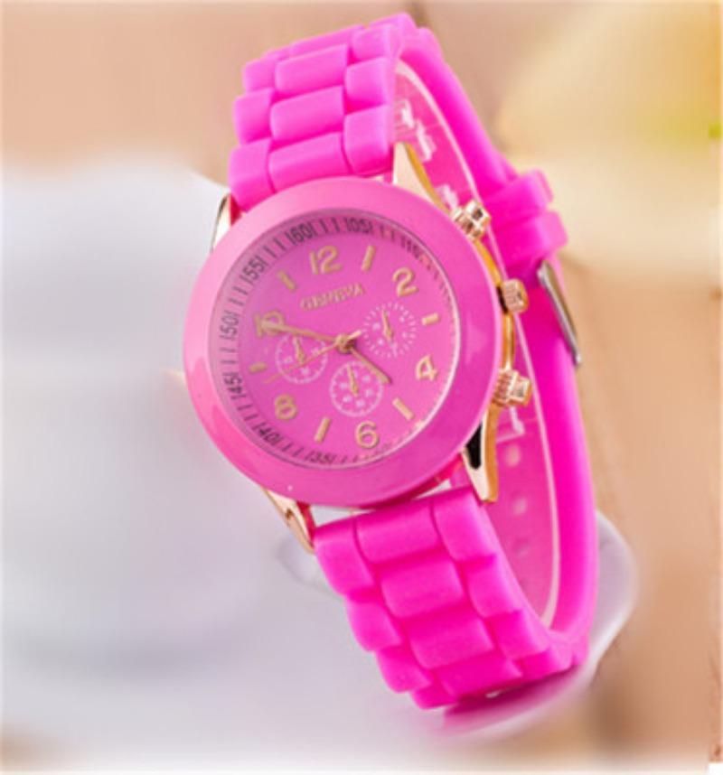 1Pc Silicone Watch Korean Version Fashionable and Beautiful Color Jelly Student Sports Watch