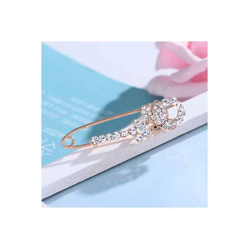 Fashion Women Crystal Rhinestone Pins  Brooches Butterfly Corsage Jewelry