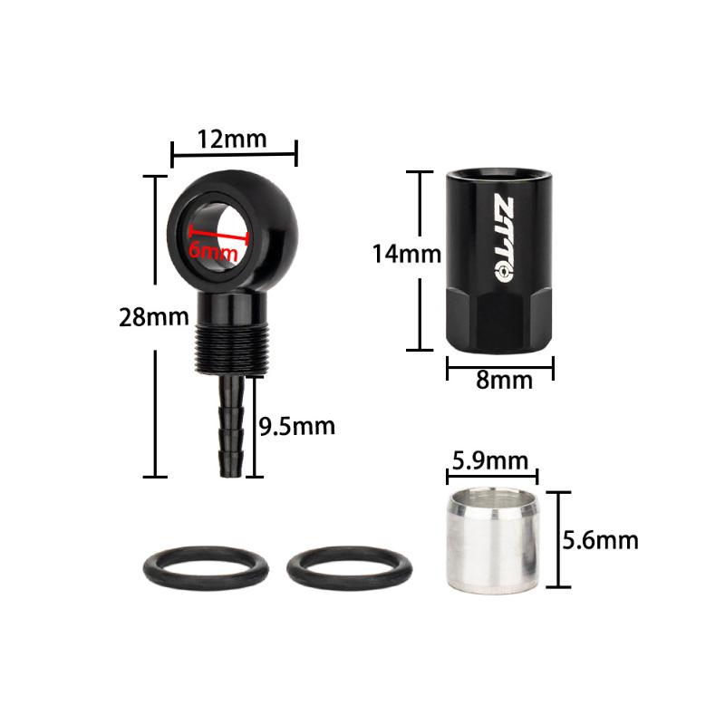 Bike Oil Pipe Insert Banjo Fitting Bike Hydraulic Brake Hose Banjo Fitting Olive Connector For Slx/Xt/Xtr Brakes