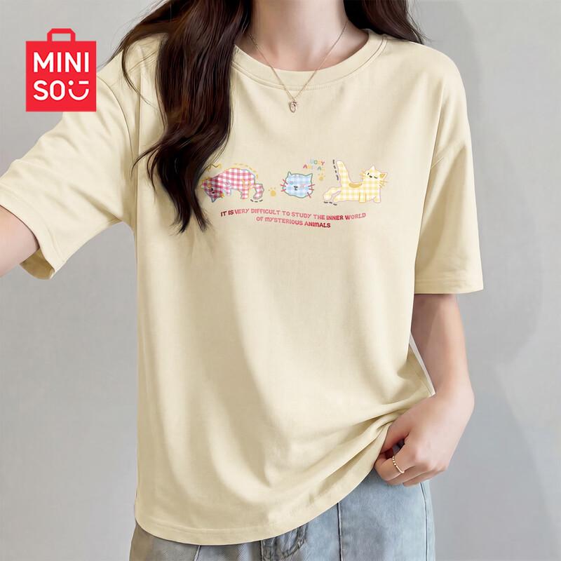 MINISO Women s Pure Cotton Short Sleeve T-Shirt XL