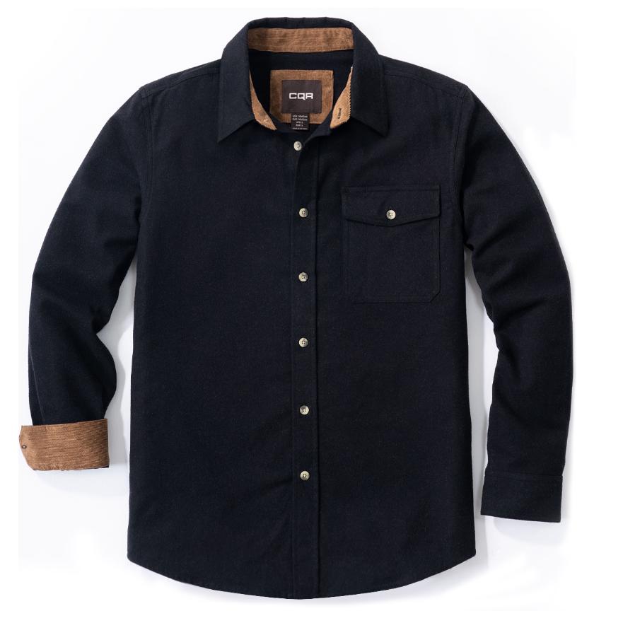CQR Men's Flannel Long Sleeved Button 