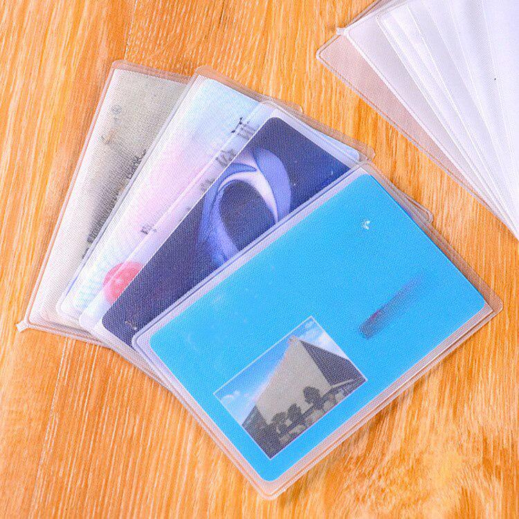 10 шт. ПВХ прозорий тримач для карток Захист гаманця Бізнес Банк ID тримач кредитної картки Прозорий чохол для картки автобуса Сумка