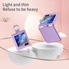 For Samsung Galaxy Z Flip6 5G/Z Flip5 5G Folded Phone Case Skin-Touch Hard PC Phone Cover with Ring Holder