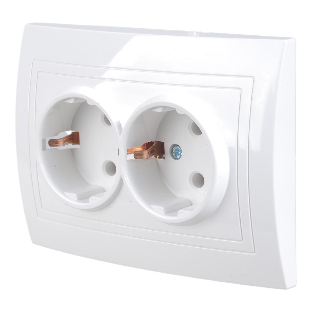 Strong 220-265V Double ground Wall Plugs designs for Best Performances & greatest Safety in Your Modern Livings