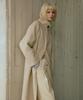 Leftseoul Cashmere Handmade High-Neck Long Coat [Oatmeal]