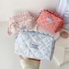 Ins Fresh Red Cherry Quilted Cosmetic Bag Fashion Small Large Toiletry Makeup Storage Bag Cute Lipstick Sanitary Napkin Case