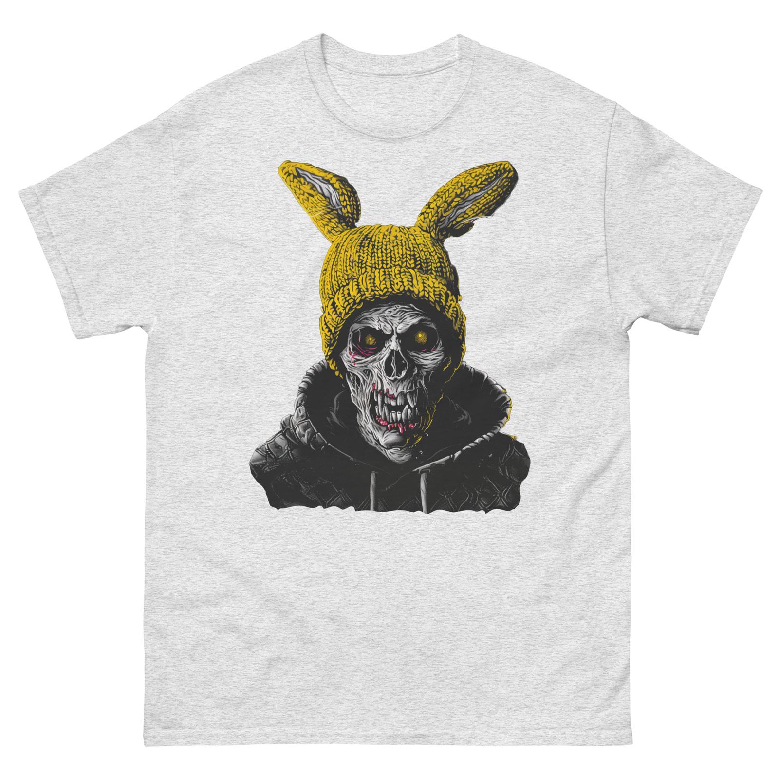 Scary Zombie in Knitted Christmas Bunny Unisex T-shirt M