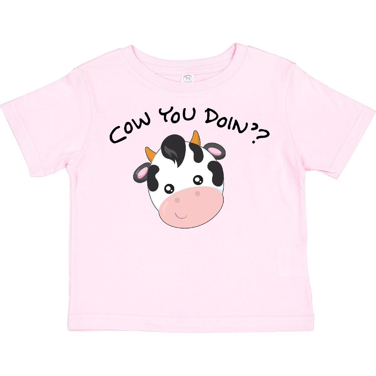 Inktastic Cow You Doin ? Cute Cow Toddler T-Shirt Farm Animals Animal Barn Dairy 120