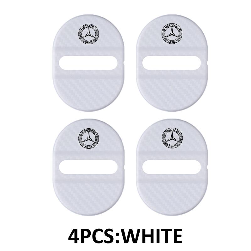 AABIA1 For Benz Car Door Lock Anti Rust Protective Cover Carbon Fiber Door Lock Protection Accessories AMG CLA CLS C180 C200 W204 W205