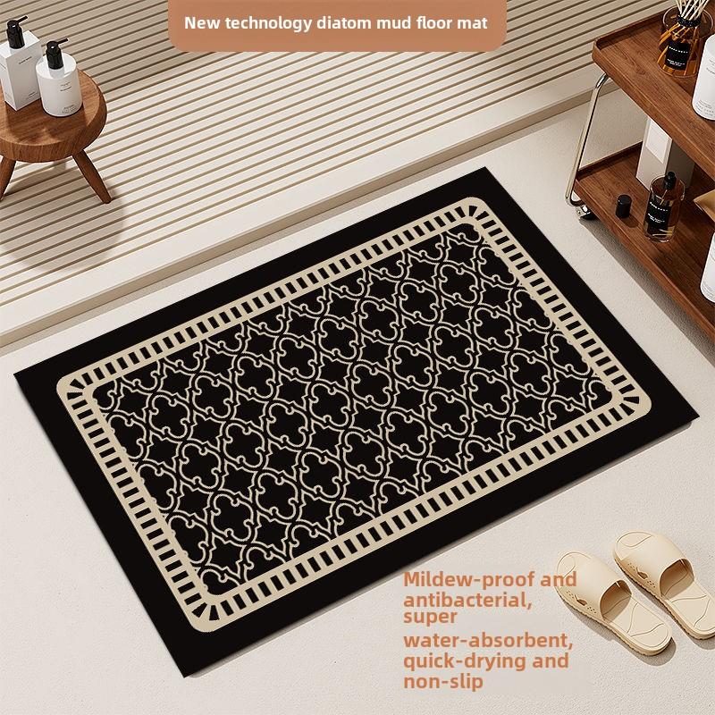 Simple Diatomaceous Earth Bathroom Mat, Absorbent, Quick Drying, Anti Slip, Dust Removal, and Anti Fouling