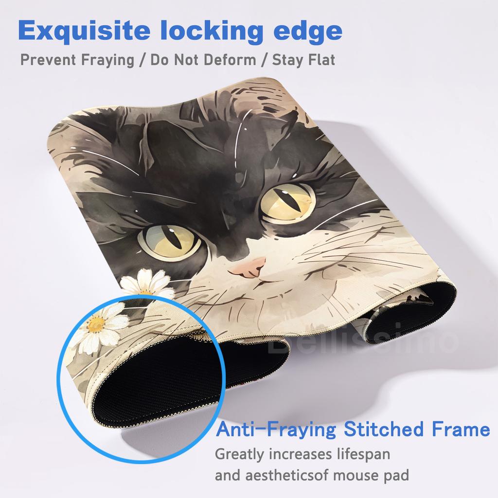 Ancient Style Cat HD print Mousepad Office Desk Mat Mouse Pad PC Computer Carpet Mat Player Laptop Durable Keyboard Accessories