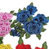 Fashion Elegant 3D Flower Embroidery Flower Applique Red 24*13Cm Sew On Patch Rose Flower Patch Crafts Clothing Accessories