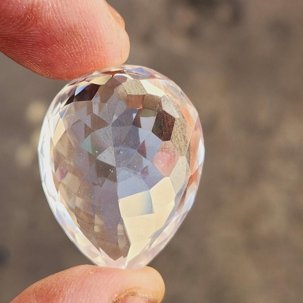 CERTIFIED Flawless 82 Ct Pear Shape White Montana Sapphire Loose Gemstone