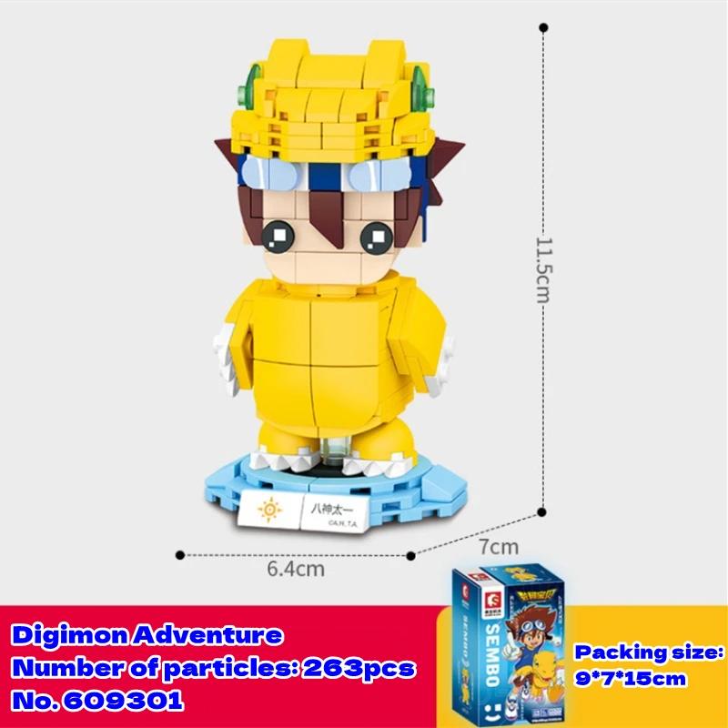 Digimon Building Blocks Kawaii Yagami Taichi Agumon Model Educational Assembly Childrens Toys Birthday Gift Gabumon Figure