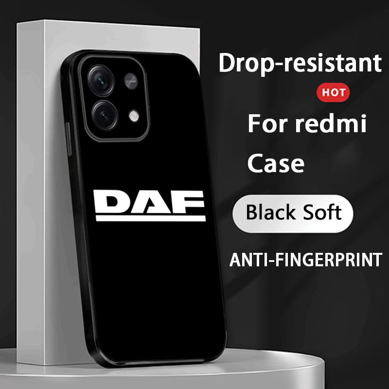 D-dafs Logo Car Logo Fashion Pattern Phone Case For Redmi Note 14 13 12 11 Pro Plus S 5G 14C A3 Soft Black Phone Cover