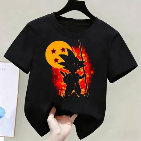 Anime Dragon Ball Cosplay TShirt Cotton Short Sleeve Tops Casual Loose Retro TShirt Unisex Women Kids Family Matching Outfits