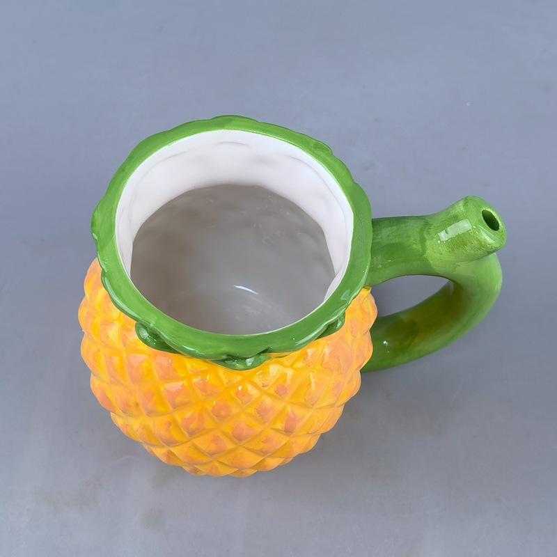 Creative Multifunctional Pineapple Ceramic Coffee Mark Strawberry Cup Milk Cup Fruit Shaping Orange Cup Office Cup