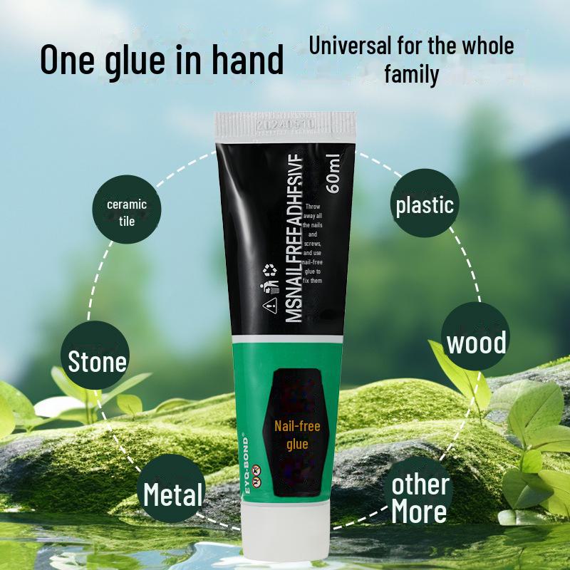 Univerzální lepidlo bez hřebíků: Silné lepidlo na stěny, obklady, sklo a okna – Vodotěsné a odolné proti vlhkosti.
