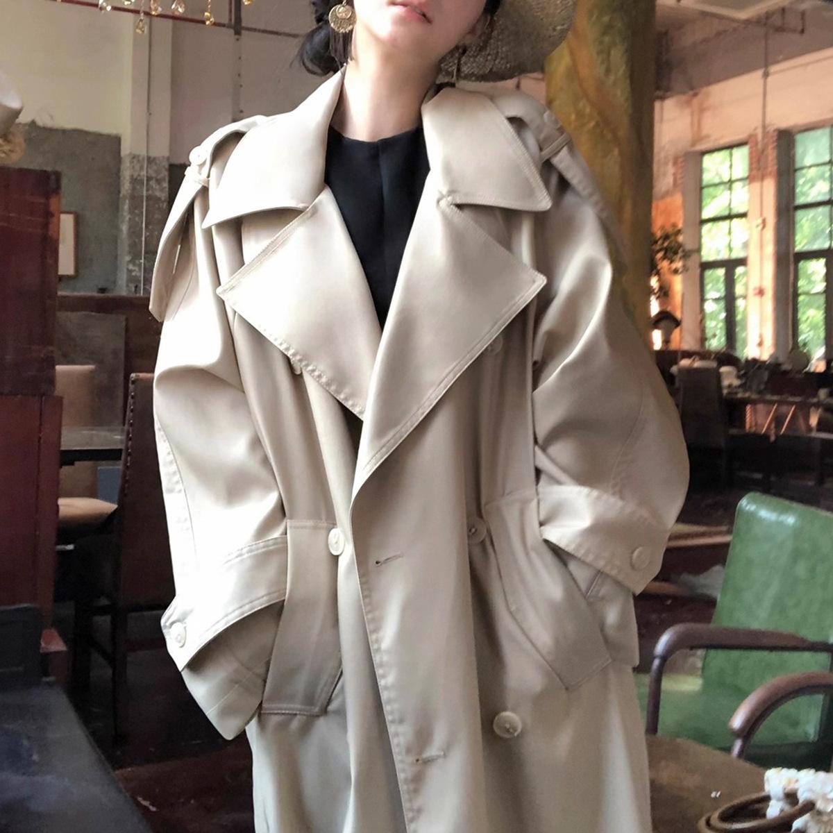 

chaebol trench coat. Trench coat women s medium and long spring and autumn high-end Korean coat small man L
