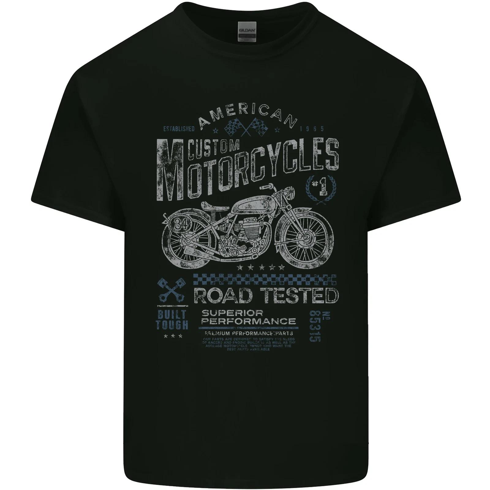 American Custom Motorcycles Motorbike Biker Kids T-Shirt Childrens 2XL