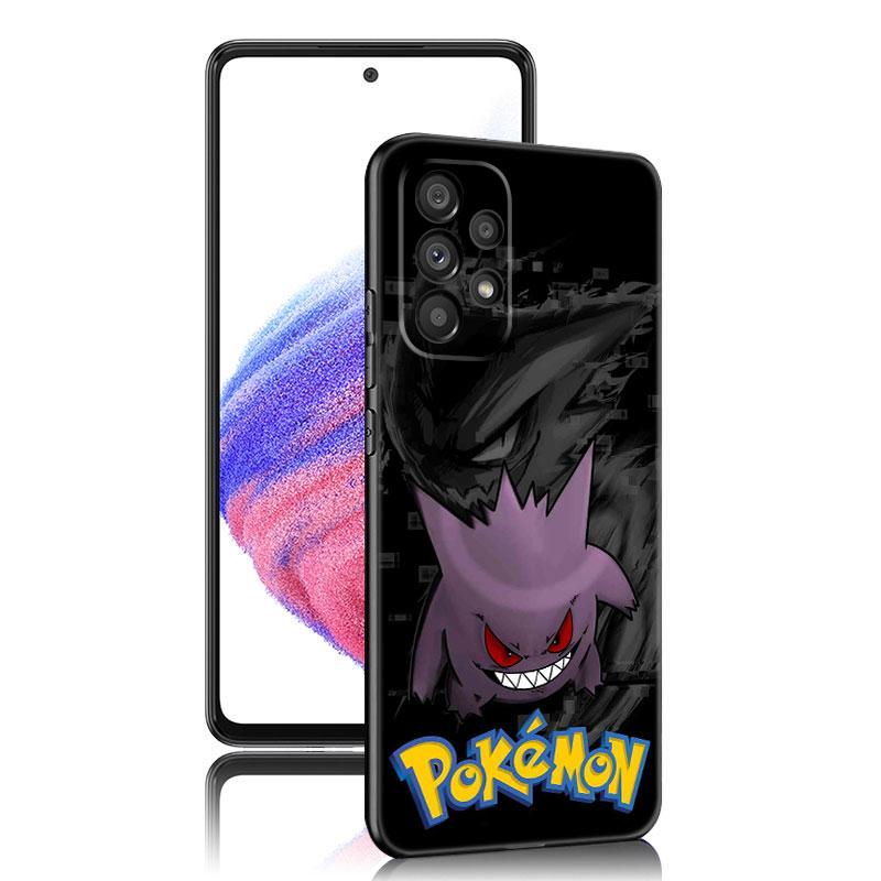 Dark P-Pokemon G-Gengar Case For Samsung A13 A22 A24 A32 A23 A25 A34 A35 A52S A53 A54 A55 A73 5G A12 A14 A15 A31 A33 A50 A51 A72