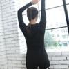 Spring and Autumn Women Hooded Yoga Clothes Quick Dry Fitness Sports Top Long Sleeve Running Breathable Sweat-wicking Yoga Clothes