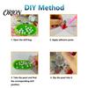 Decorative Tabletop Craft Ornaments Luxury Faux Pearl Rhinestone Painting Kit, 25x25cm DIY Resin Art with Animal Stress Relief Hobbies Floral