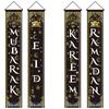 Ramadan Blessing Door Curtain with Eid Garland Banner for Islamic Home Decoration Party Supplies Holiday Celebration