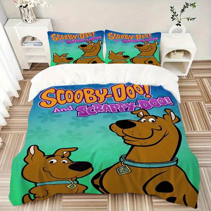 3dílná sada povlečení Scooby Doo Scrappy Doo, Obsahující 1 povlak na přikrývku a 2 povlaky na polštáře, Bez výplně, Měkké a pohodlné pro domácí ložnici F077