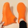Fashion Fashion Platform Sports Shoes Men Orange High Top Knit Casual Sneakers Women Lightweight Breathable Slip-on Men's Running Shoes