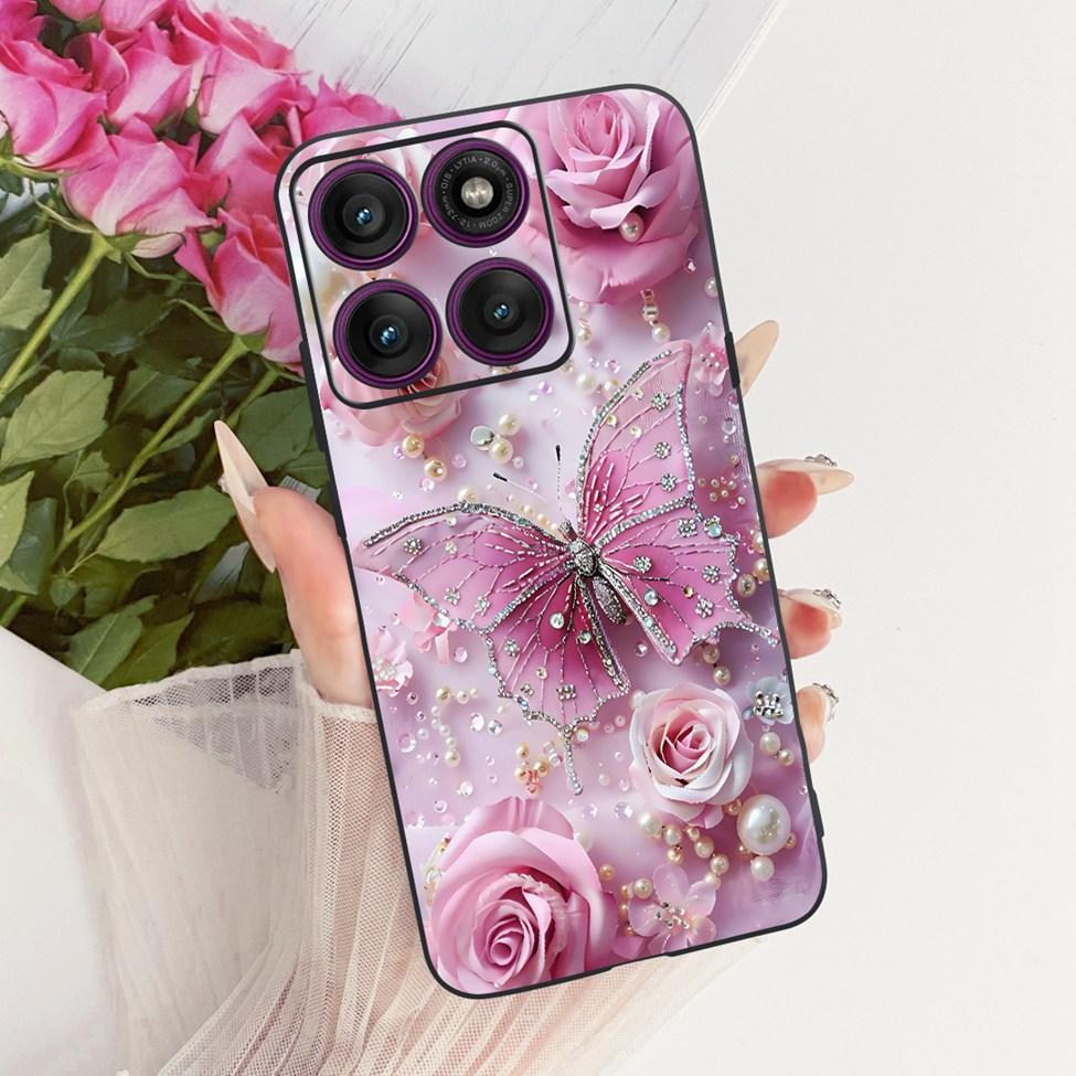 Case For Motorola Edge 60 Pro Cover XT2507-1 Fashion Cute Cat Funny Painted Bumper For Moto Edge 60 Pro Casing