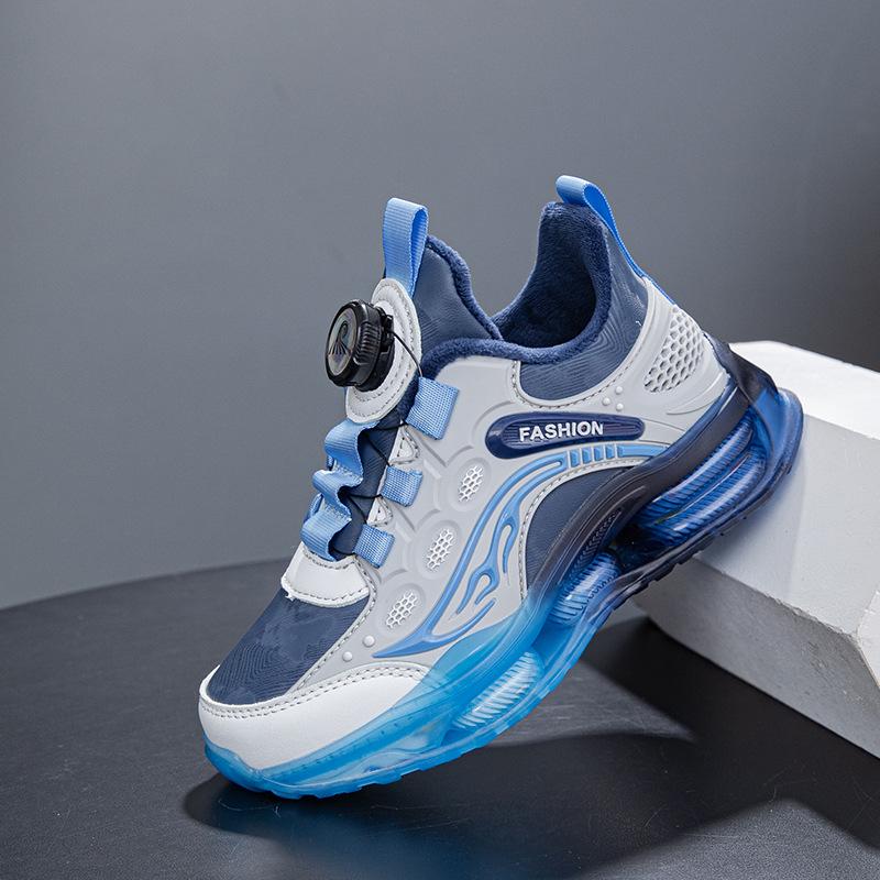 Zapatillas de Correr y Deportivas Impermeables de Cuero para Niños Otoño/Invierno 2025 con Suela Blanda