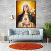 Catholic Christian Wall Art Holy Jesus and Virgin Mary Canvas Oil Painting Religious Home Decor Poster Prints Pictures