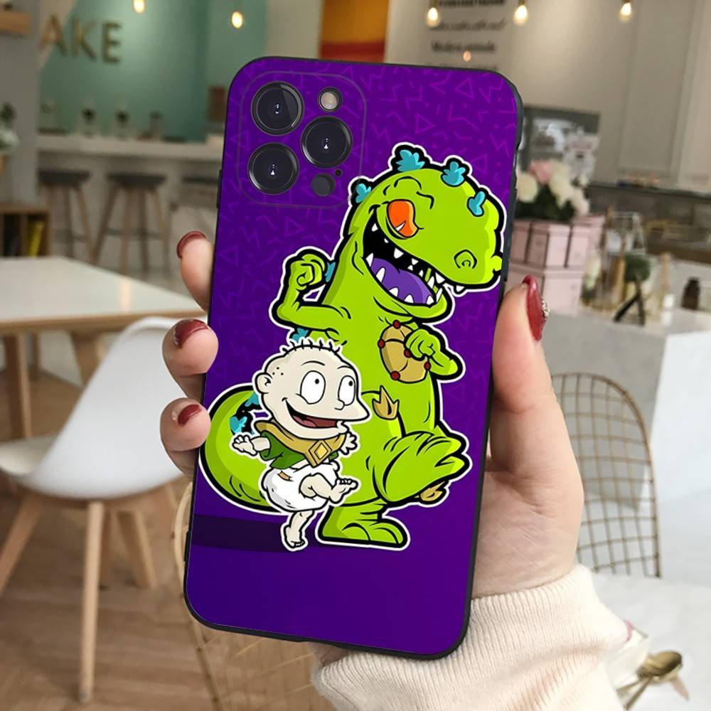 Cartoon Funny R-Rugrats Phone Case For Iphone 17 16 15 14 13 12 11 Pro Max Plus Black Shell Cover Case