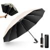Folding Umbrella New Release Extra Large Size 12 Automatic Reverse Folding Teflon Strong Wind Big Suitable for Sunny and Rainy Strong Wind Rain Heat