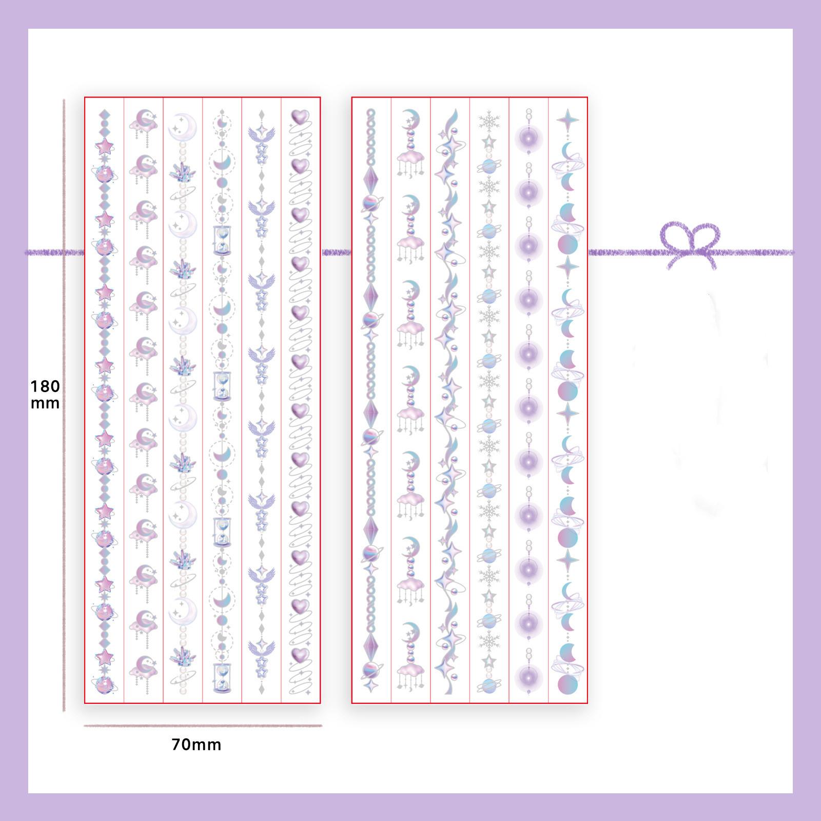 

Серия лазерных наклеек Y2K Heart Trajectory Kpop 3-дюймовая фотокарточка держатель рамка украшение скрапбук журнал DIY лента