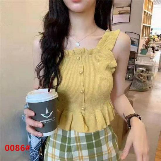 Plus Size Knit Ribbed Cami Tank Top for Curvy Women - Sleeveless Cropped Summer Outerwear