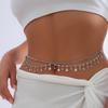 Huopin Bikini Rhinestone Chain, Waist Jewelry Multi-Layer Body Chain, Butterfly Metal Fringed Waist Chain For Women