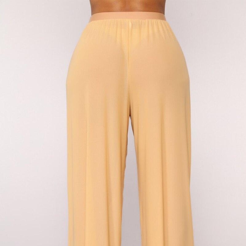 Sexy Solid Wide-leg Pants Women Summer Casual Loose Straight Pants Streetwear Black Baggy Ladies Trousers Fashion