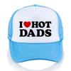 I Love Hot Dads Red Heart Graphic Baseball Cap Cotton Streetwear Pop Dad Hat Outdoors Unisex Mesh Fishing Caps