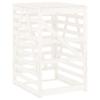 Waste Bin Enclosure White 84 x 90 x 128.5 cm Solid Pine Wood