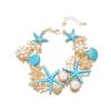 Seestern Muschel Koralle Perlen Halskette Armband Set Sommer Strandurlaub Stil Accessoire Persönlichkeit Trendiger Modeschmuck