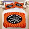 Toronto Raptors Basketball Spirit Three-piece Set(1 * Duvet Cover + 2 * Pillowcase, Without core)Christmas Birthday Gift Soft and Comfortable