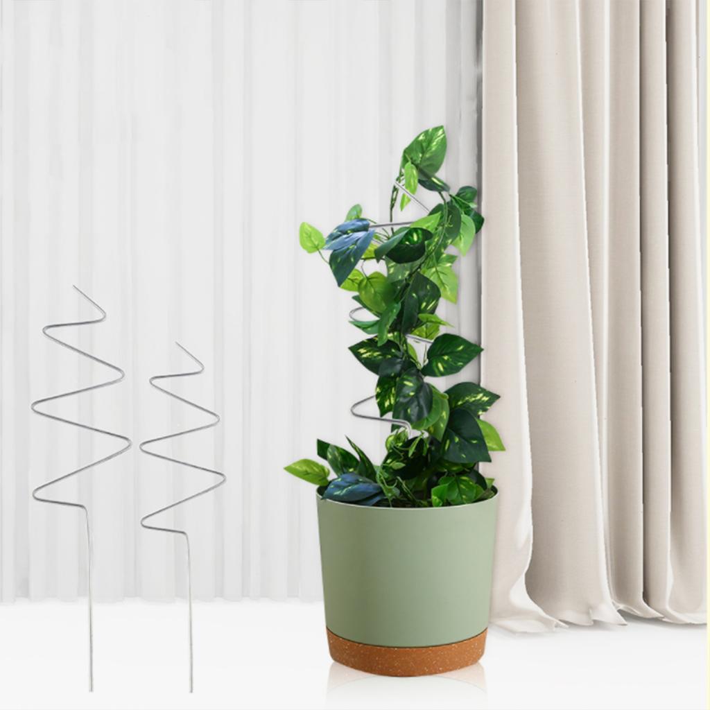 Stainless Steel Indoor Plant Support Clip 35CM Curved Vine Trellis for Potted Flowers